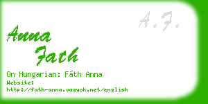 anna fath business card