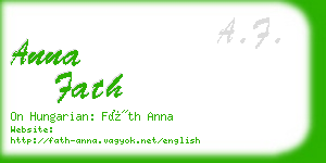 anna fath business card